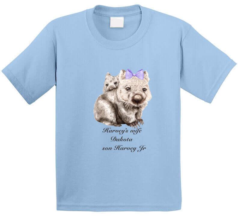 Mom and Son - T Shirt - Smiling Wombat