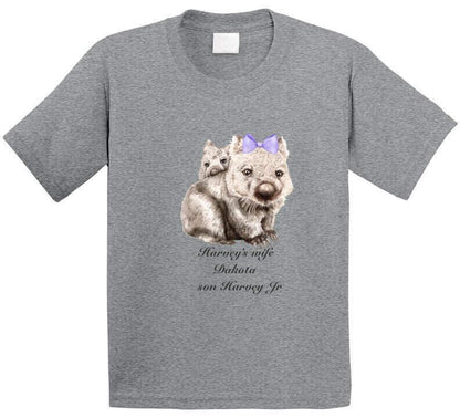 Mom and Son - T Shirt - Smiling Wombat