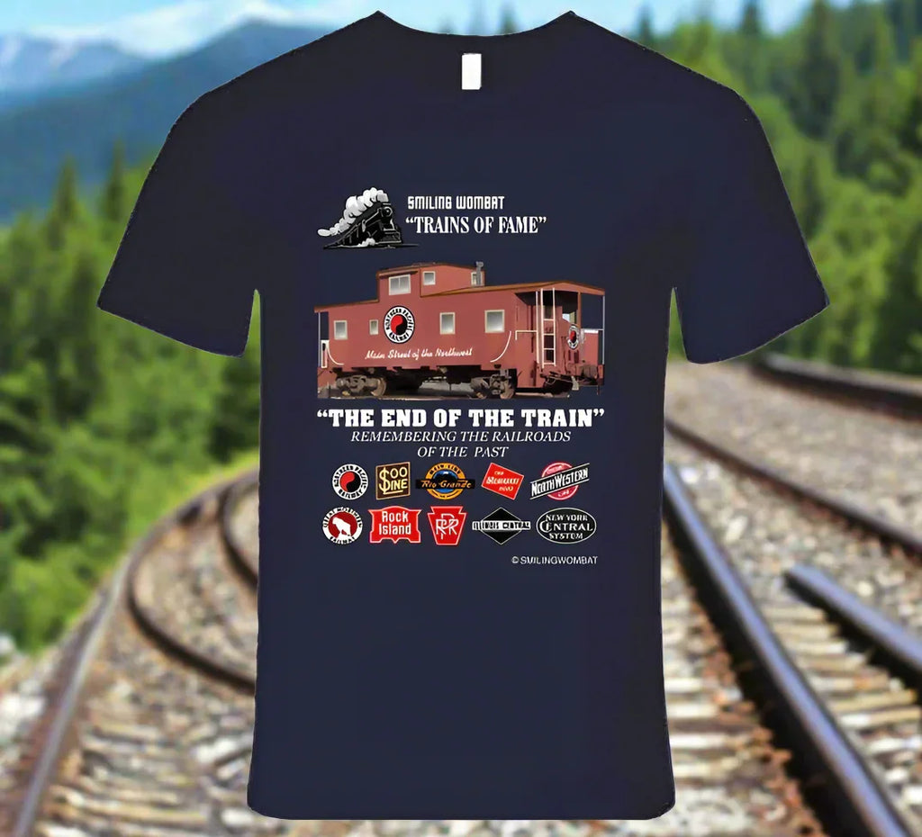 RR Fallen Flags "End Of Train" Caboose Black/Navy T-Shirt - Shopify