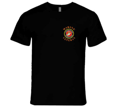 US Marine Veteran - Left Chest Shirt Collection T-Shirt Smiling Wombat