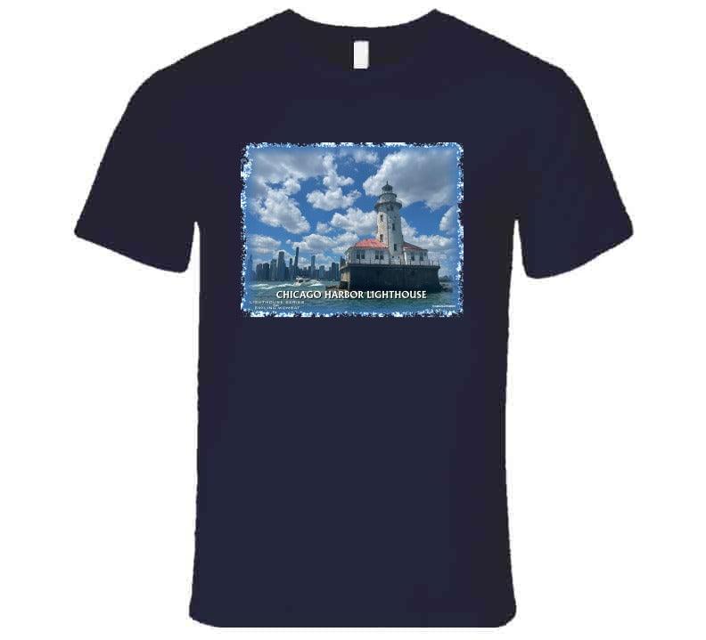 Chicago Harbor Lighthouse T-Shirt and Sweatshirt Collection Smiling Wombat