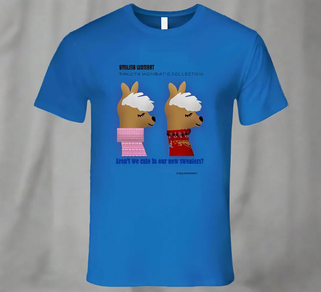 Cute Llamas - Chuck and Lenny, the Twin Llamas Wearing Sweaters - T-Shirt - Shopify