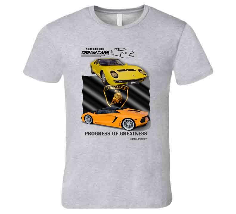 Famous Lamborghinis- The Alternative to Ferrari - T-Shirts and Sweatshirts T-Shirt Smiling Wombat