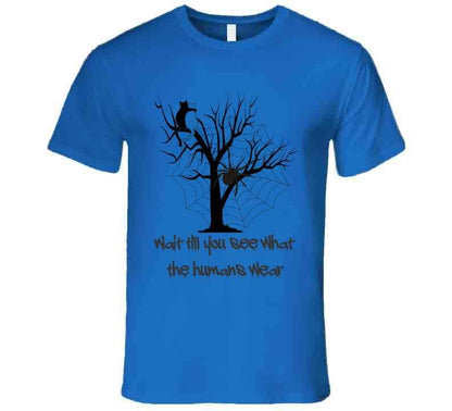 Spooky Attire - "What do humans wear" Halloween T-Shirt T-Shirt Smiling Wombat