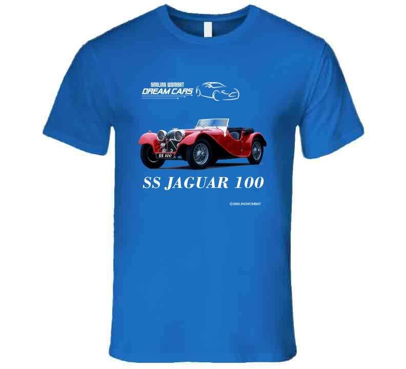 Classic Car SS Jaguar 100 T-Shirt Smiling Wombat