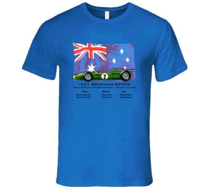Brabham F1 1967 Grand Prix Champion Race Car T-Shirt T-Shirt Smiling Wombat