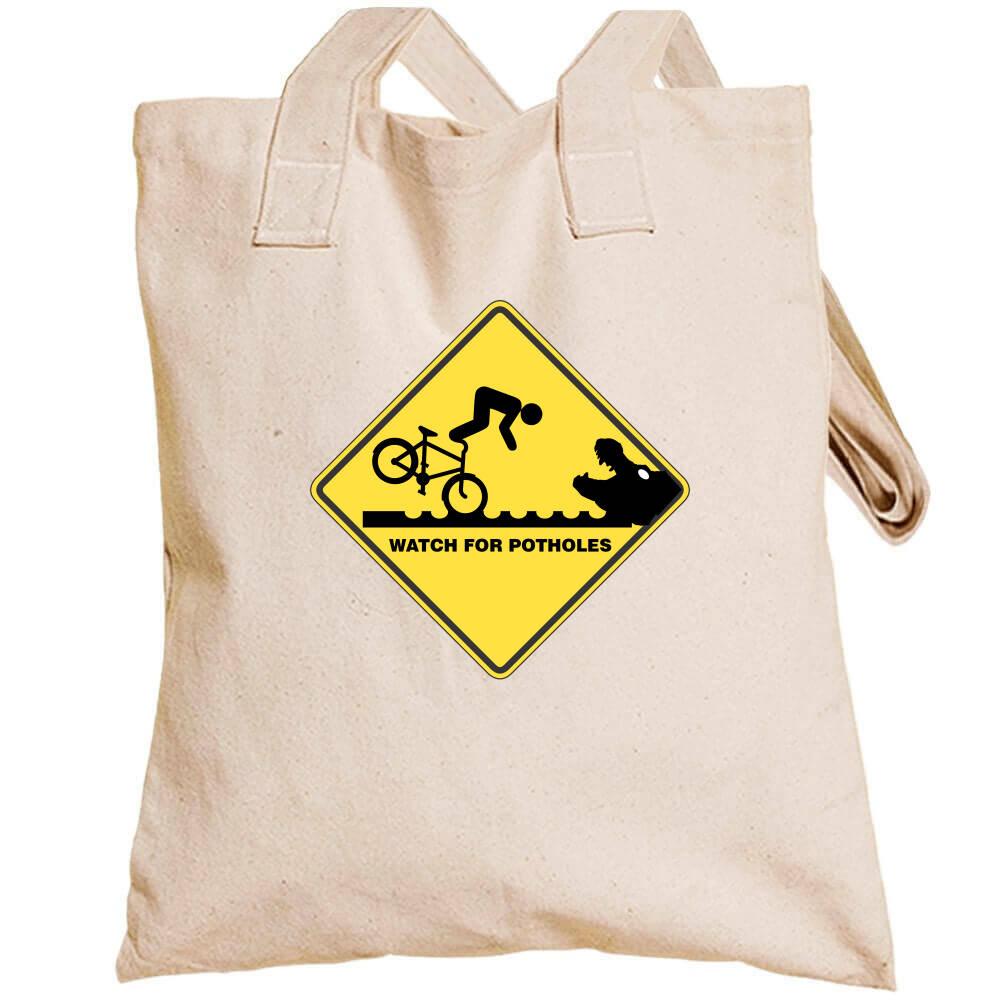 Lifes Troubles - "Watch For Potholes" Tote Bag Tote Bag Smiling Wombat