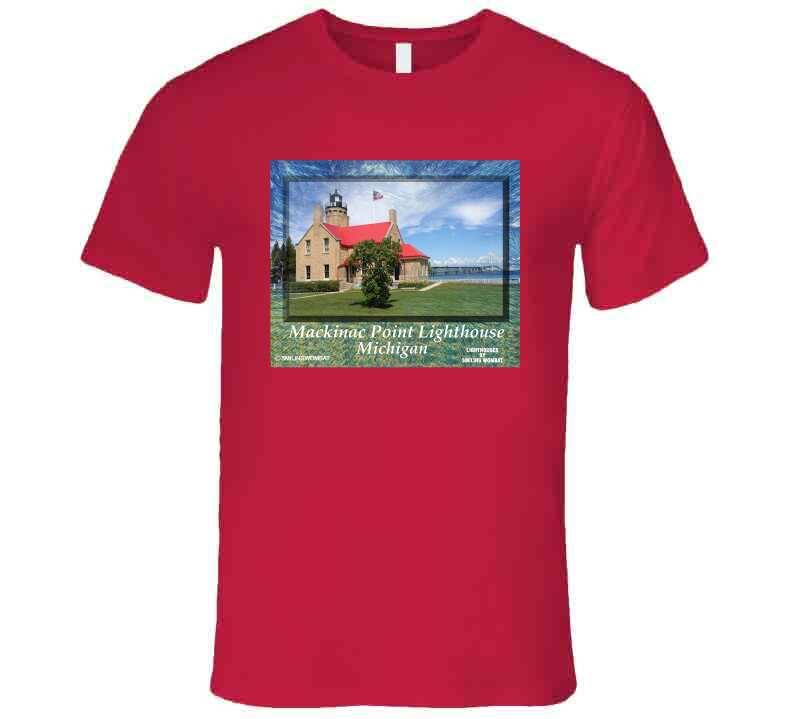 Mackinac Point Historic Lighthouse - T Shirt Collection Smiling Wombat