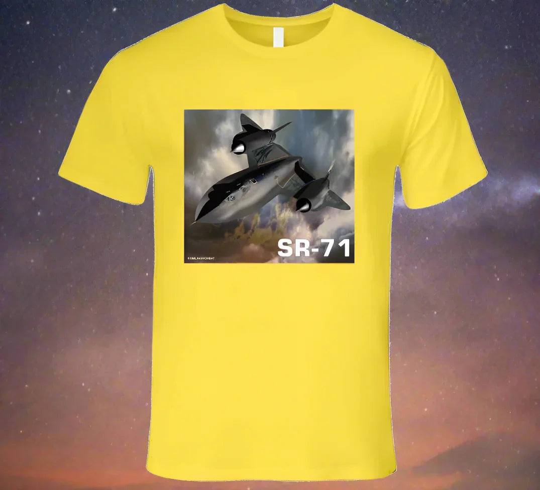 T-shirt: SR-71 Blackbird jet graphic on Smiling Wombat T-shirt