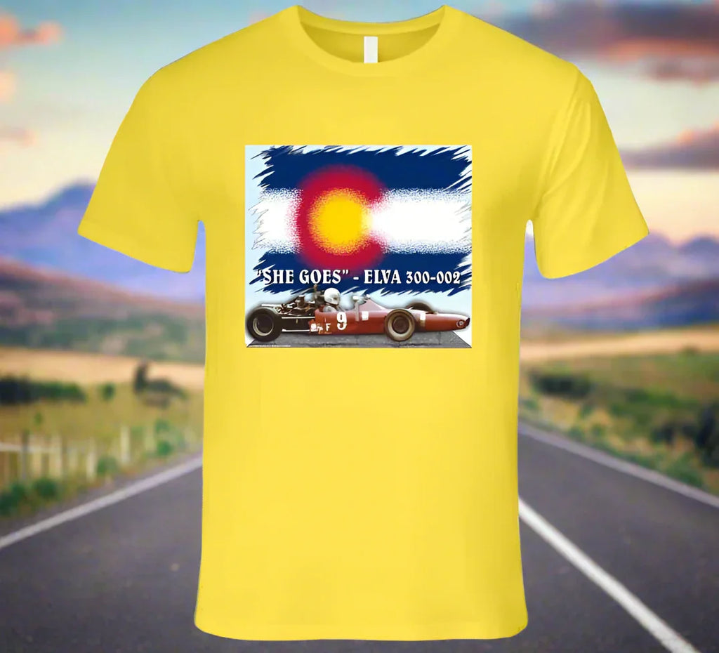 Elva 300-002 Famous Formula Car - "She Goes" T-Shirt Collection - Shopify