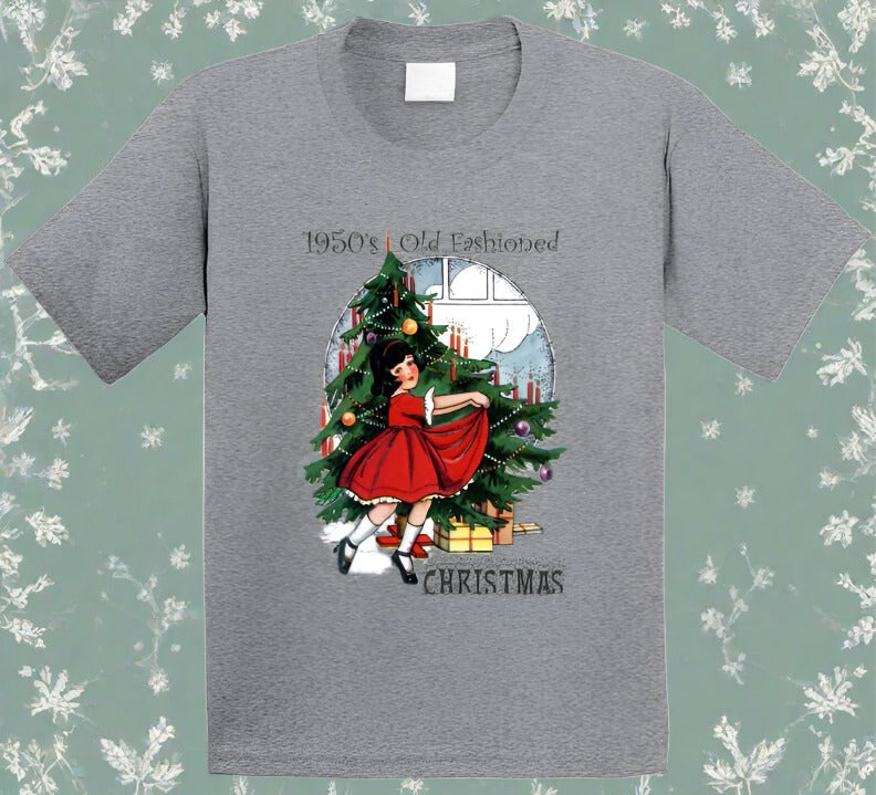 1950s Christmas - T-Shirt - Smiling Wombat