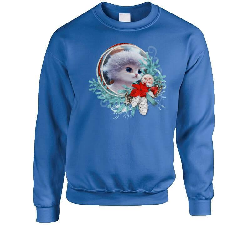 Happy Holiday Cat T-Shirt and Sweatshirt Collection Smiling Wombat