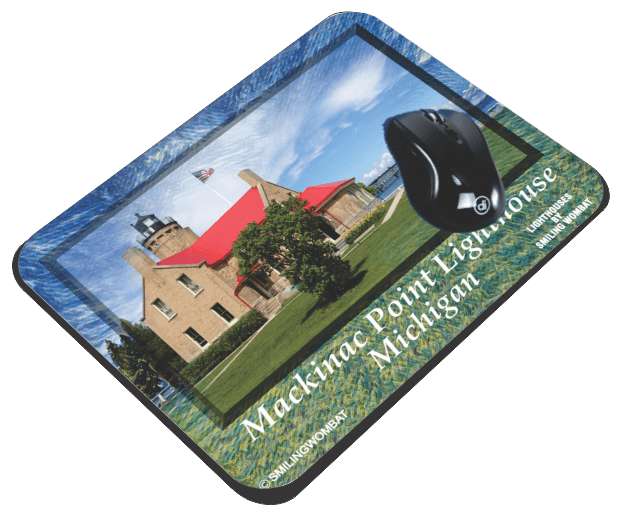 Mackinac Island Historic Lighthouse - Mousepad From Smiling Wombat Smiling Wombat