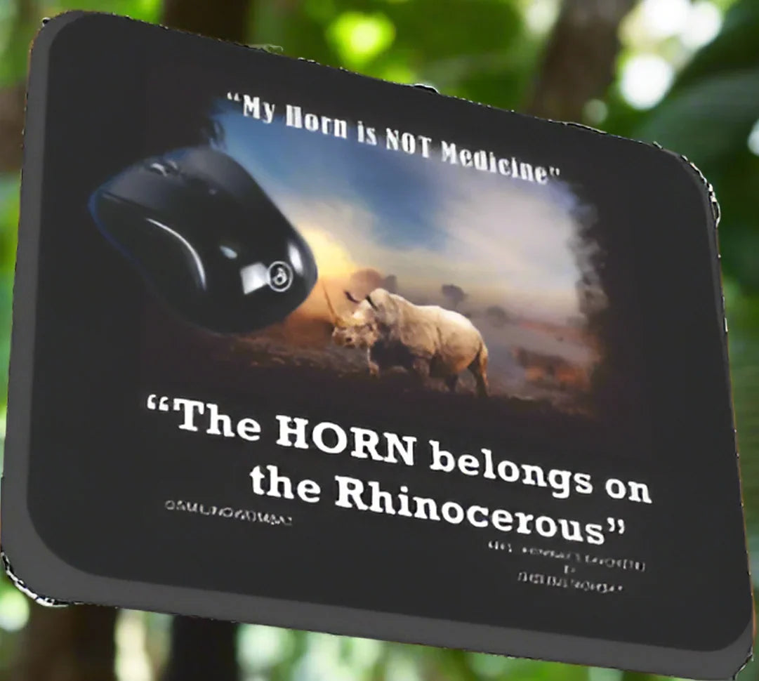 Rhino Horns are Not Medicine - Rhino Mouse Pad - Shopify