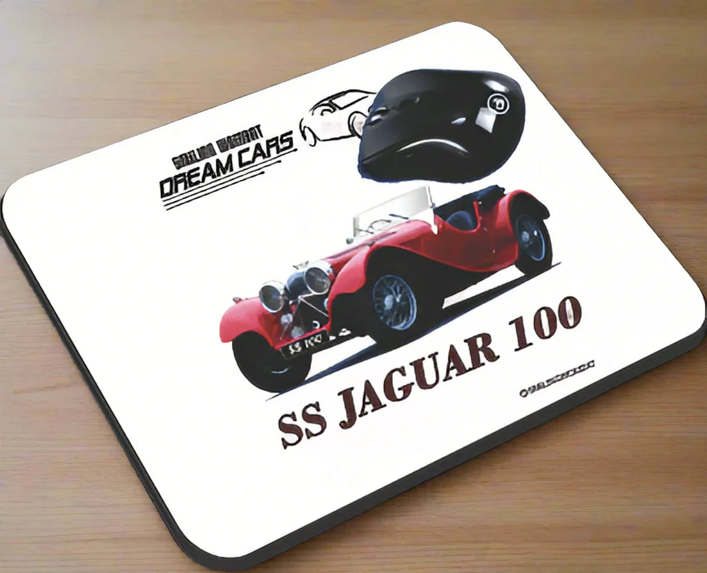 SS Jaguar 100 - Classic British Sports Car - Mouse Pad - Shopify