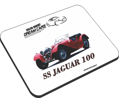 SS Jaguar 100 - Classic British Sports Car - Mouse Pad Mouse Pads Smiling Wombat