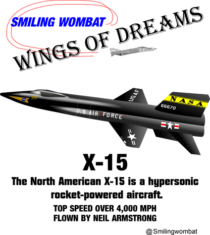 North American X15-U.S.A.F. Rocket Plane Travel Mug Mugs Smiling Wombat