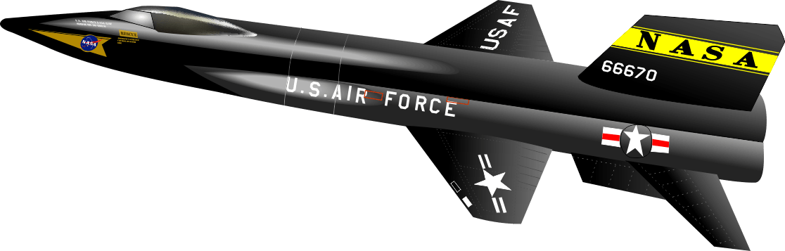 USAF X15 Rocket Plane - T-Shirt - Smiling Wombat